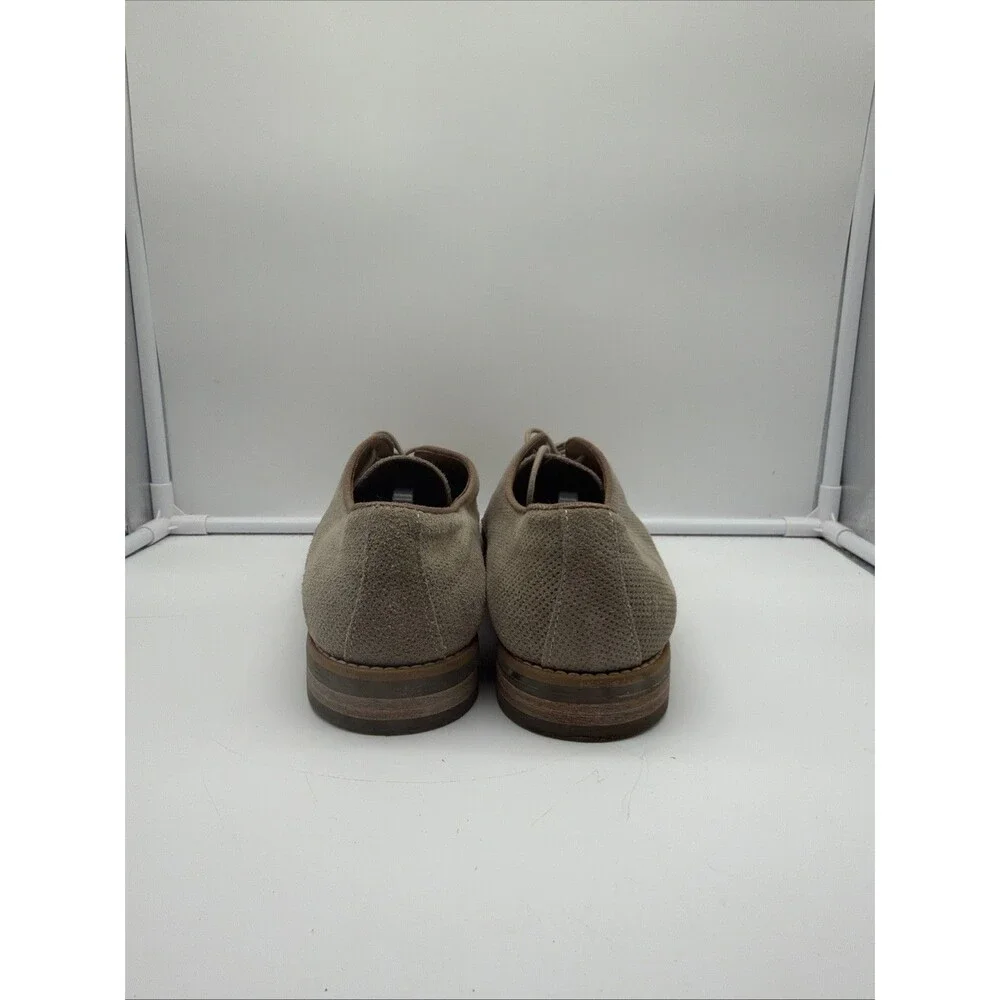 Saks 5th Avenue “Blue” Men’s Taupe Suede Textured Leather Shoes Size 9 1/2 M